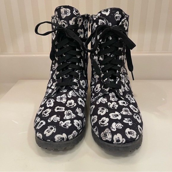 Disney Mickey Mouse Printed Zippered Ankle Boots - Picture 4 of 16